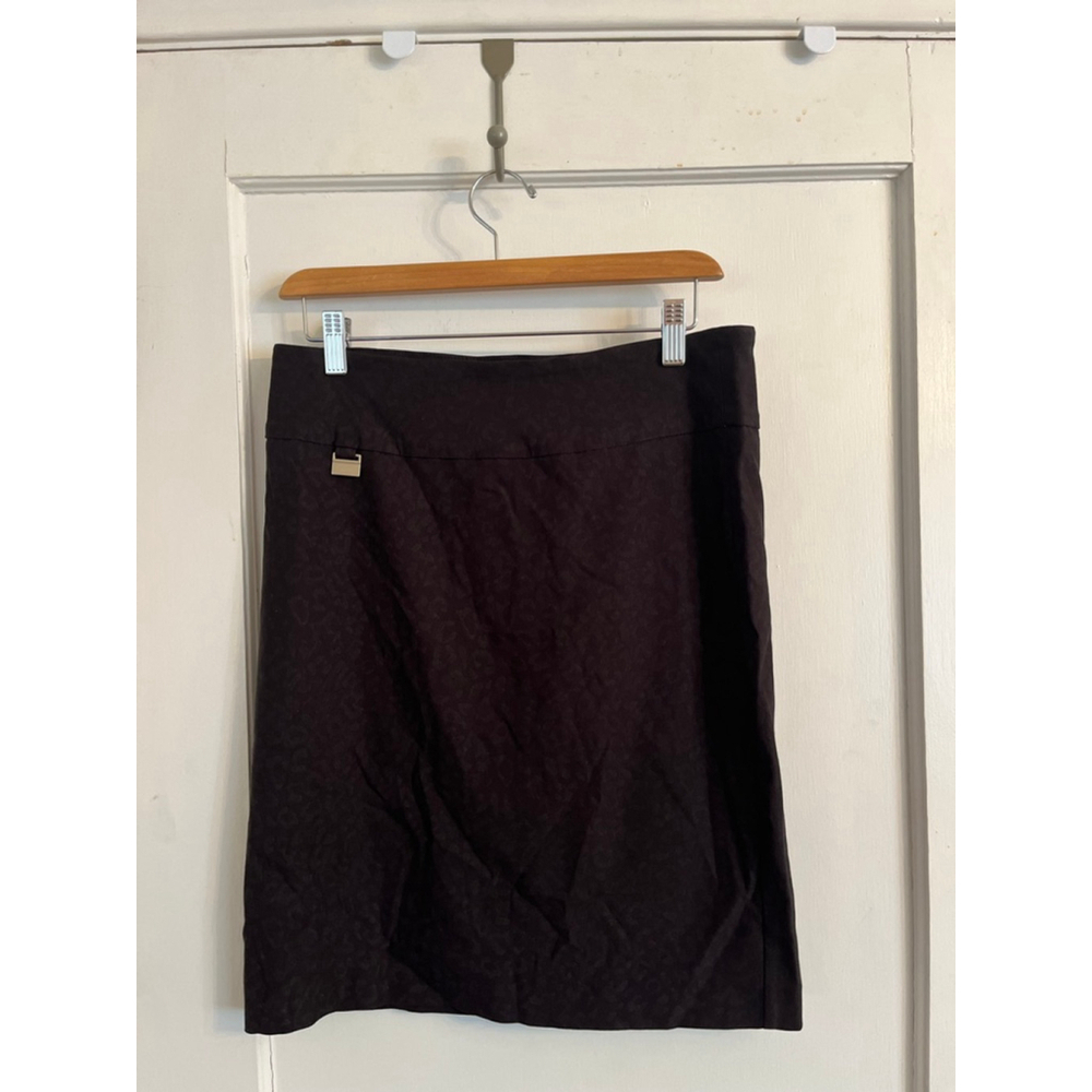 Lisette L Montreal Women’s Size 8 Animal Print Black Skirt Made in Canada